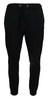 Pantalon de survêtement en laine pour homme noir Dolce &amp; Gabbana