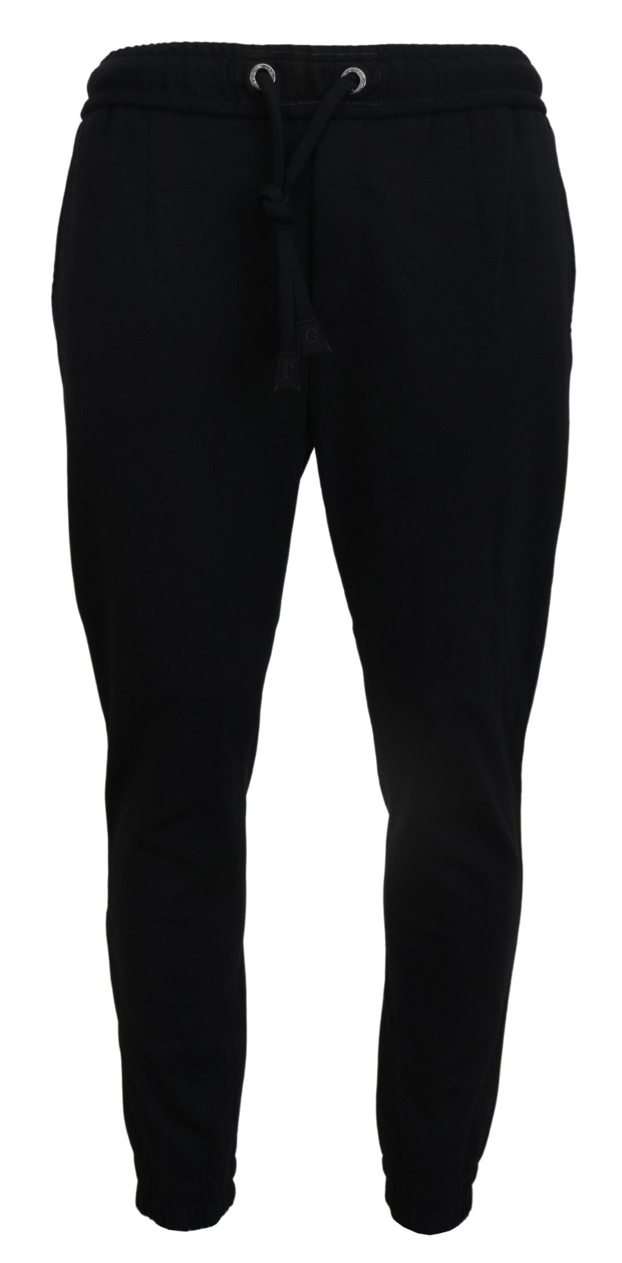 Dolce &amp; Gabbana zwarte heren sportbroek van wol