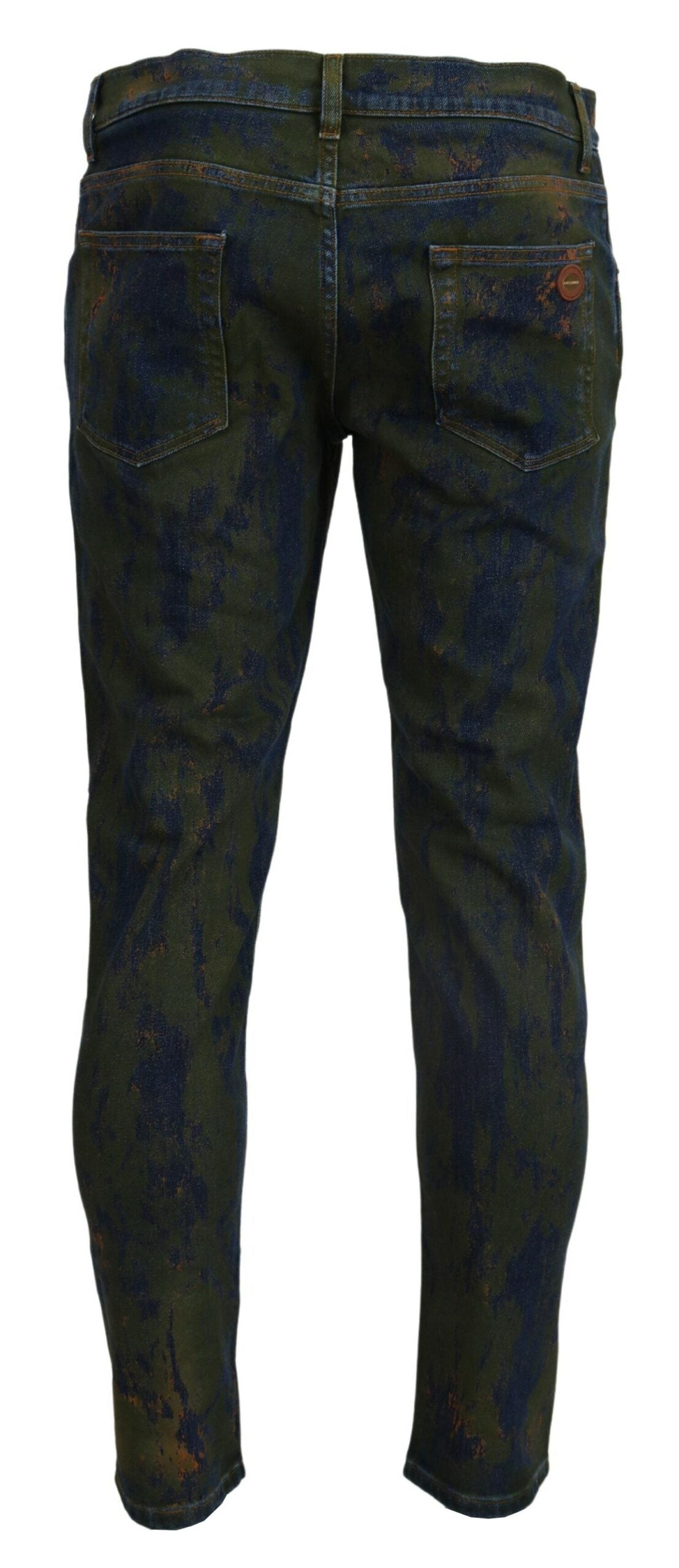 Jeans en jean skinny bleu vert de Dolce &amp; Gabbana