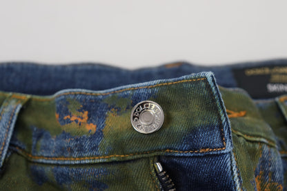 Jeans en jean skinny bleu vert de Dolce &amp; Gabbana