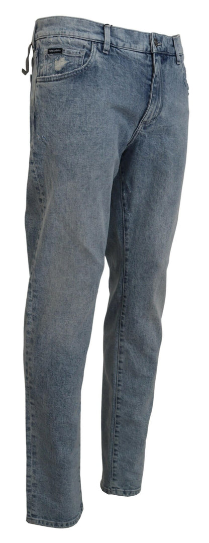 Jeans en jean slim fit bleu lavé de Dolce &amp; Gabbana