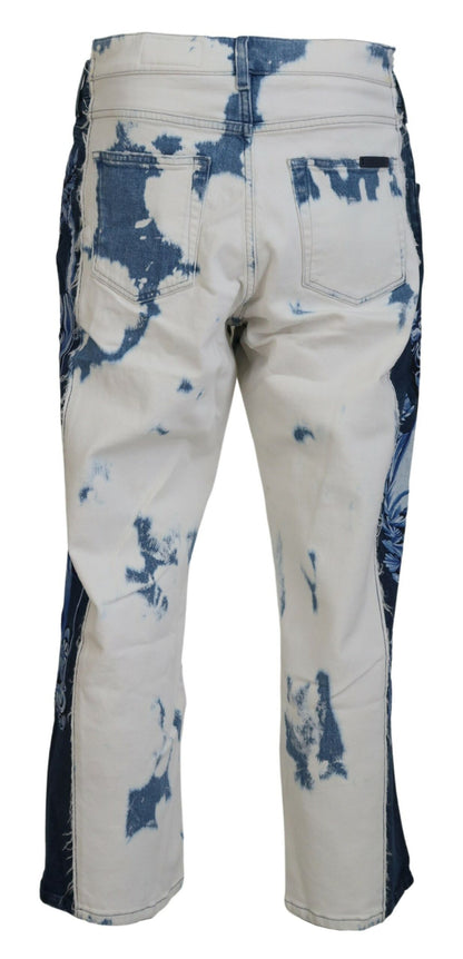 Dolce &amp; Gabbana Blauwe Ceasar Denim Broek van Katoen met Losse Pasvorm