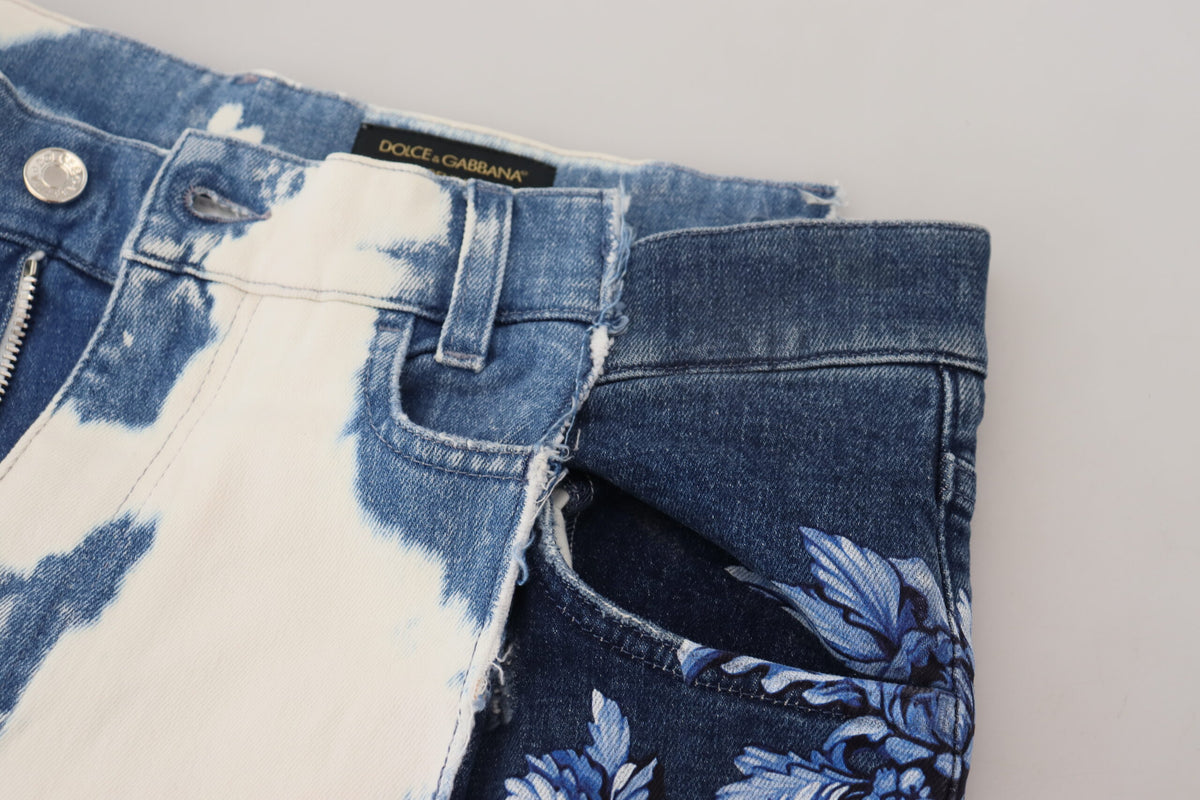 Jeans en coton délavé bleu Ceasar à coupe ample de Dolce &amp; Gabbana