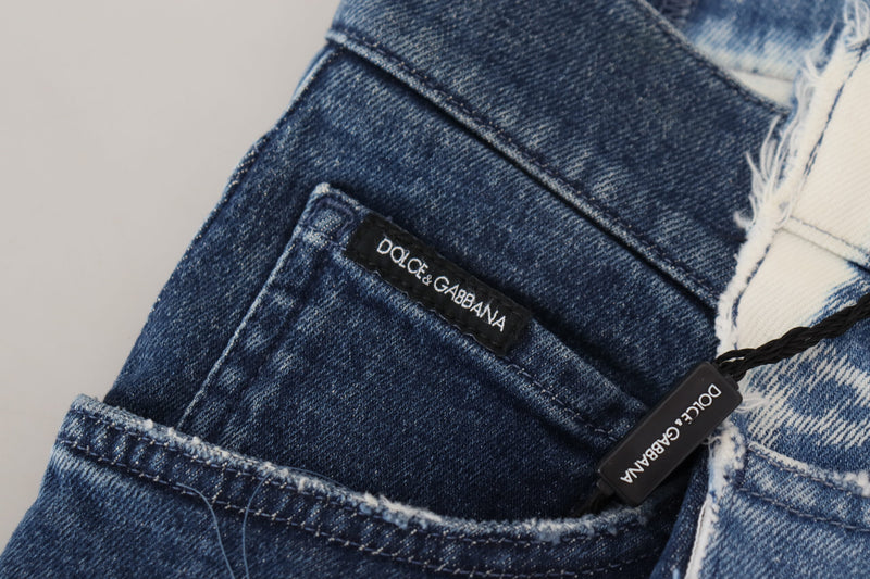 Jeans en coton délavé bleu Ceasar à coupe ample de Dolce &amp; Gabbana