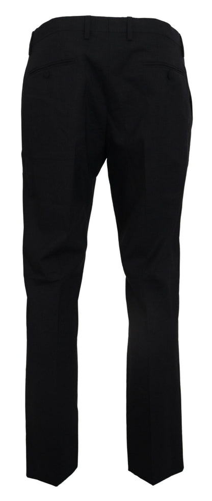Pantalon habillé slim en laine stretch grise Dolce &amp; Gabbana