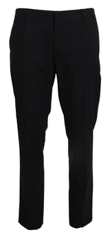 Pantalon habillé slim en laine stretch grise Dolce &amp; Gabbana