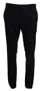 Pantalon habillé slim en laine stretch bleu Dolce &amp; Gabbana