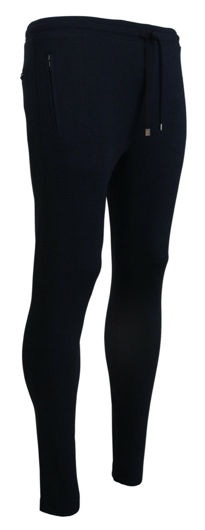 Pantalon de survêtement en coton pour homme, bleu, Dolce &amp; Gabbana