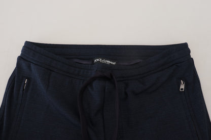 Pantalon de survêtement en coton pour homme, bleu, Dolce &amp; Gabbana