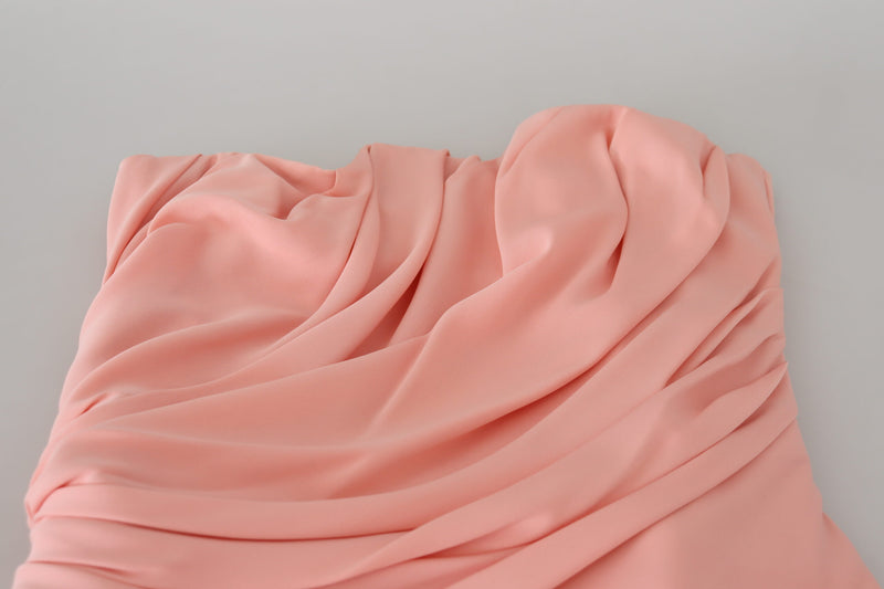 Robe fourreau sans bretelles en soie stretch Dolce & Gabbana