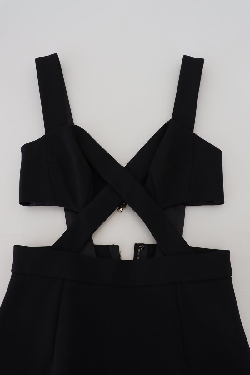 Robe Midi Bodycon Noir en Viscose Dolce & Gabbana