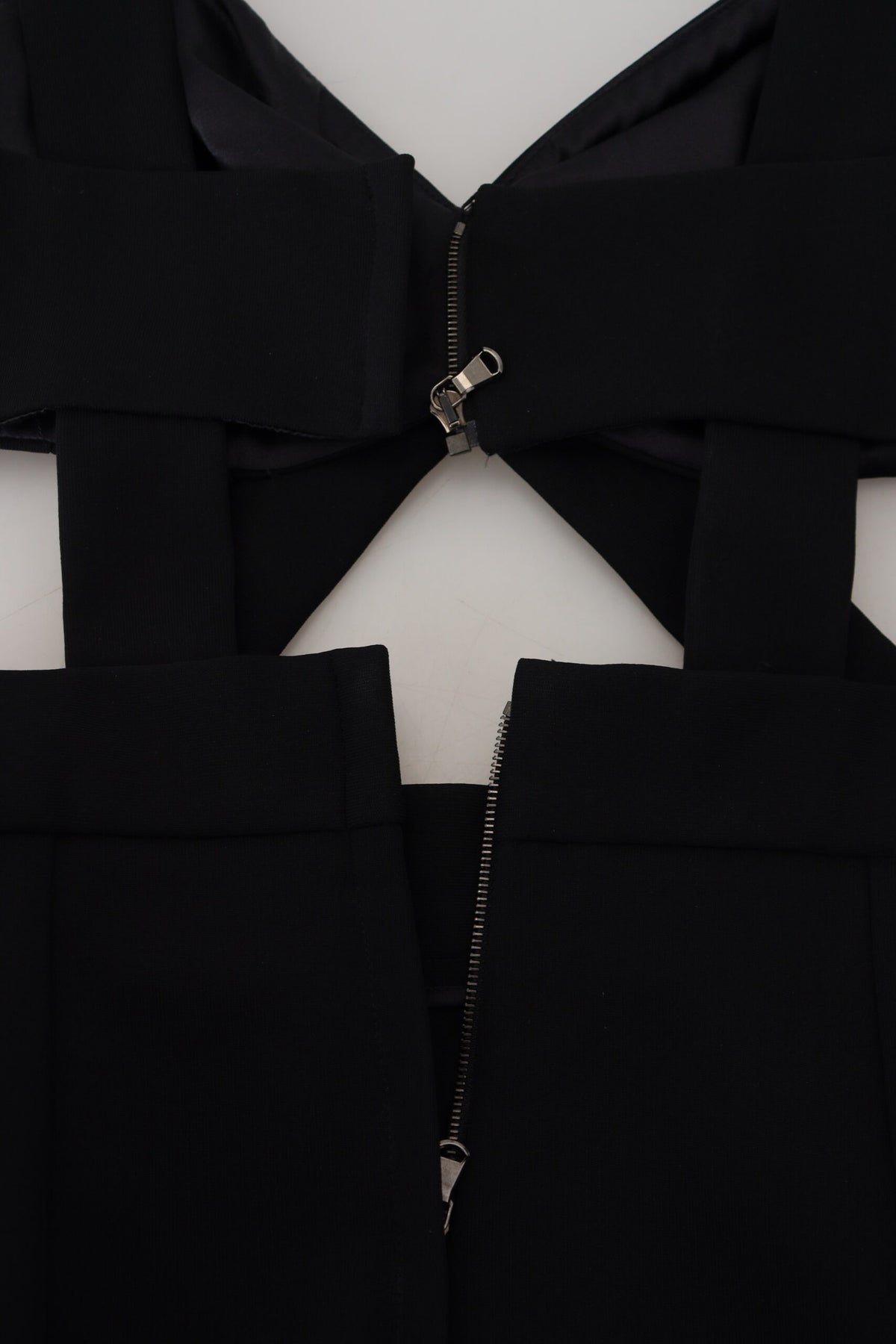 Robe Midi Bodycon Noir en Viscose Dolce & Gabbana