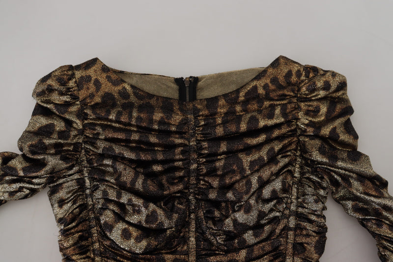 Robe Midi Bodycon Léopard Multicolore Dolce & Gabbana
