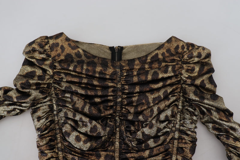 Robe Midi Bodycon Léopard Multicolore Dolce & Gabbana