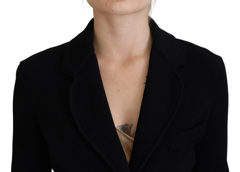Dolce & Gabbana Veste Blazer Cardigan Noir à Boutons en Viscose