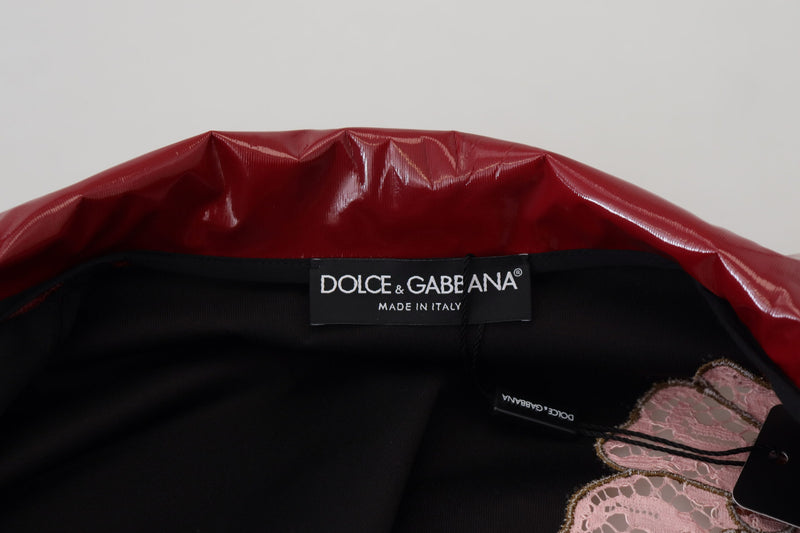 Dolce & Gabbana Veste Zippée Florale Maroon pour Femme
