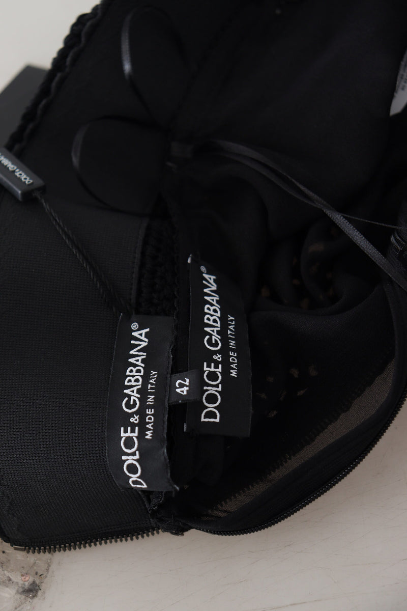 Dolce & Gabbana Jupe Sirène Haute Taille en Coton Noir