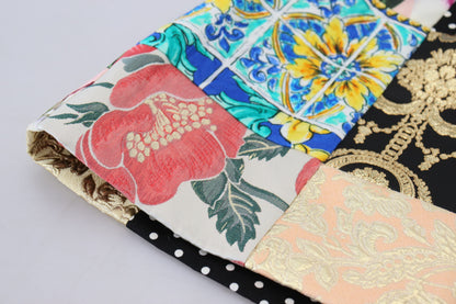 Jupe mini patchwork multicolore Majolica de Dolce & Gabbana