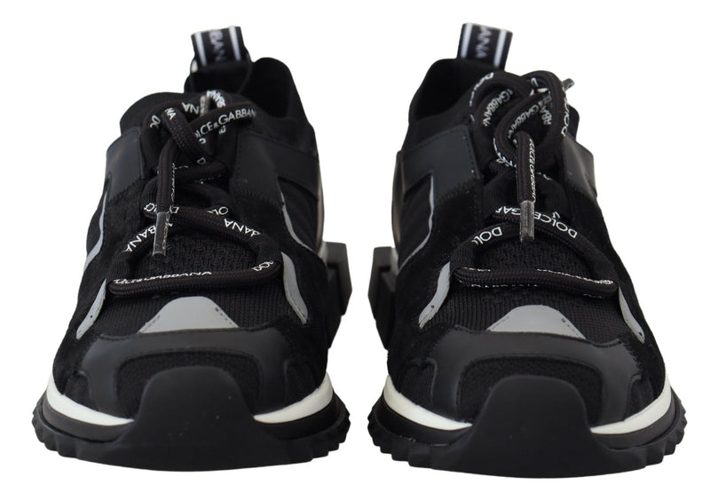 Dolce & Gabbana Black Mesh Sorrento Trekking Sneakers