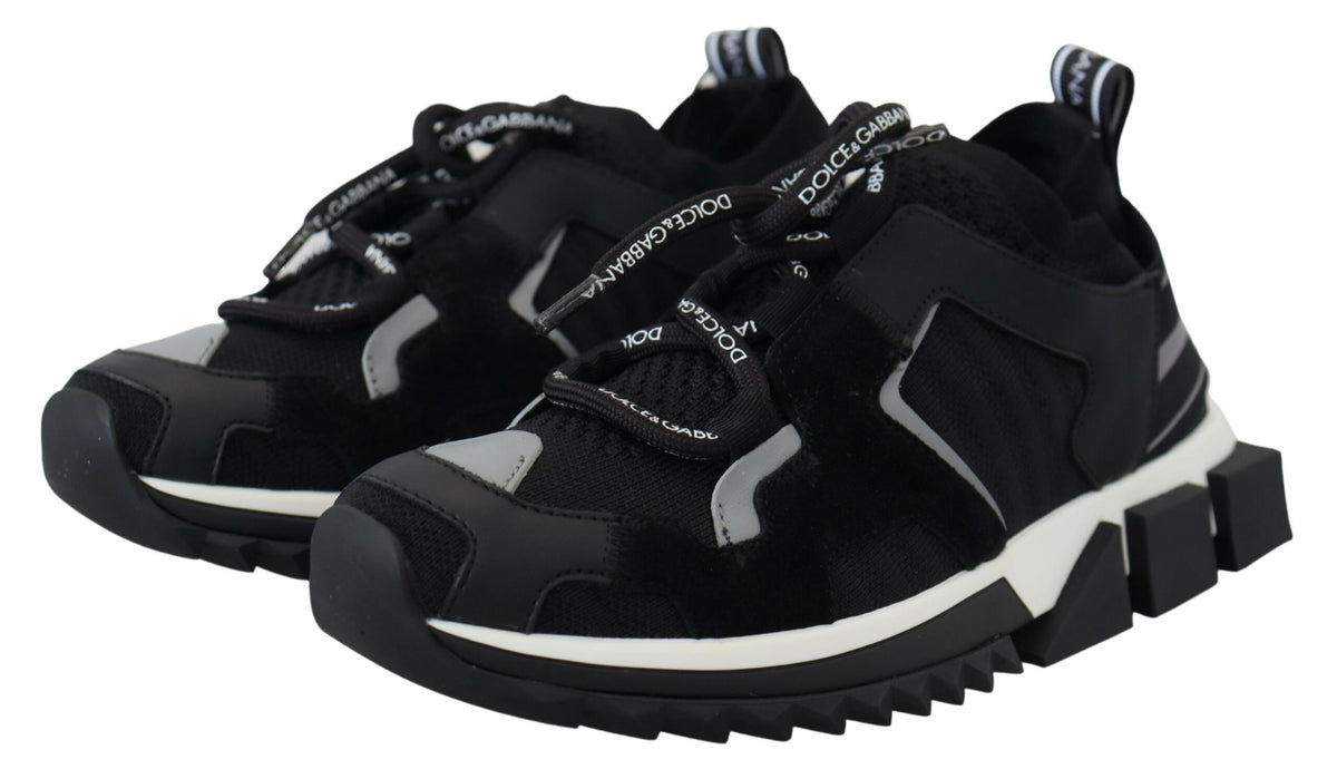 Dolce & Gabbana Black Mesh Sorrento Trekking Sneakers