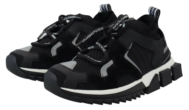 Dolce & Gabbana Black Mesh Sorrento Trekking Sneakers