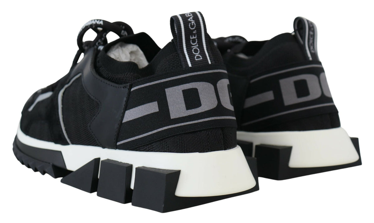 Dolce & Gabbana Black Mesh Sorrento Trekking Sneakers