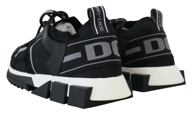 Dolce & Gabbana Black Mesh Sorrento Trekking Sneakers