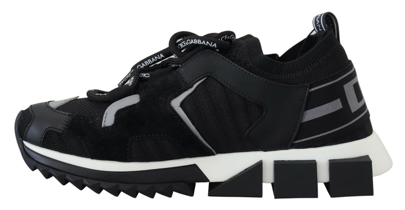 Dolce & Gabbana Black Mesh Sorrento Trekking Sneakers