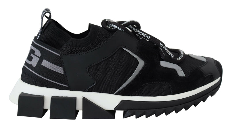 Dolce & Gabbana Black Mesh Sorrento Trekking Sneakers