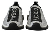 Dolce & Gabbana Sorrento Sneakers avec Strass Argentés
