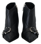 Dolce & Gabbana Black Devotion Quilted Buckled Ankle Boots
