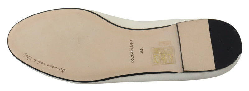 Dolce & Gabbana White Velvet Slip-On Loafers - Luxurious Comfort