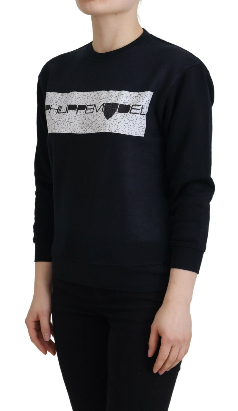 Philippe Model Pull Over Noir Imprimé à Manches Longues