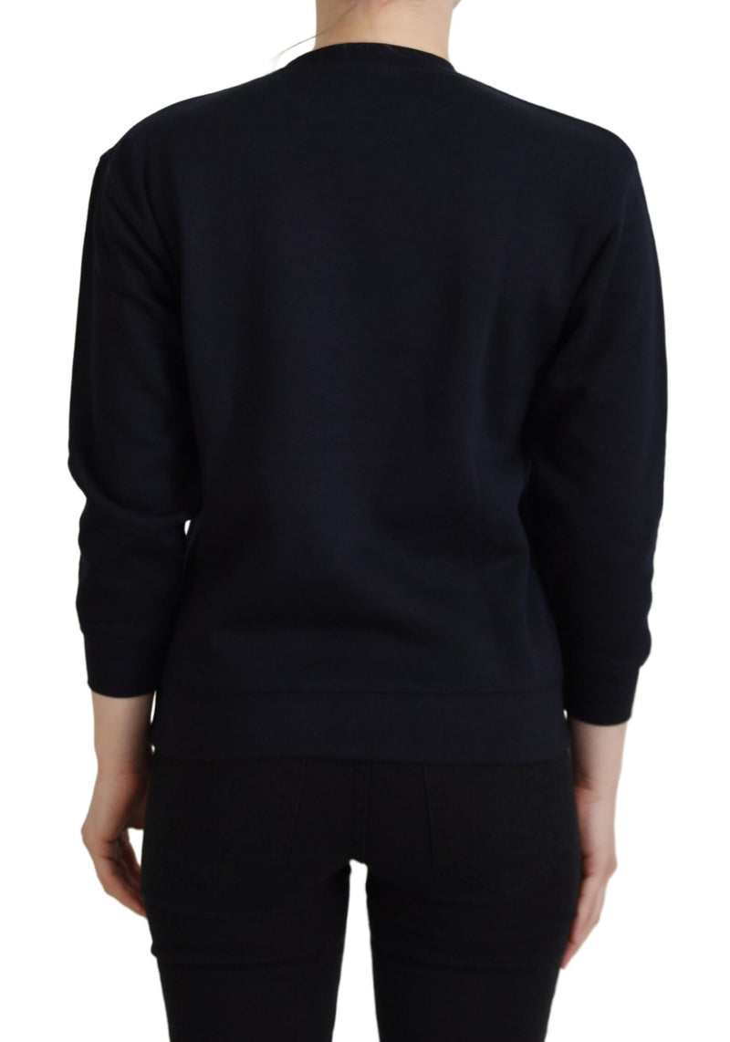 Philippe Model Pull Over Noir Imprimé à Manches Longues