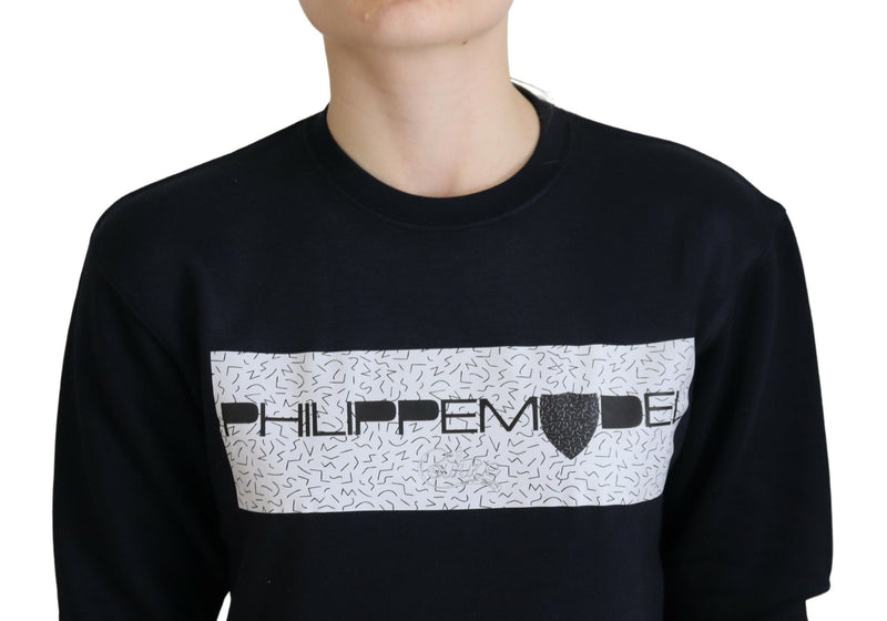Philippe Model Pull Over Noir Imprimé à Manches Longues