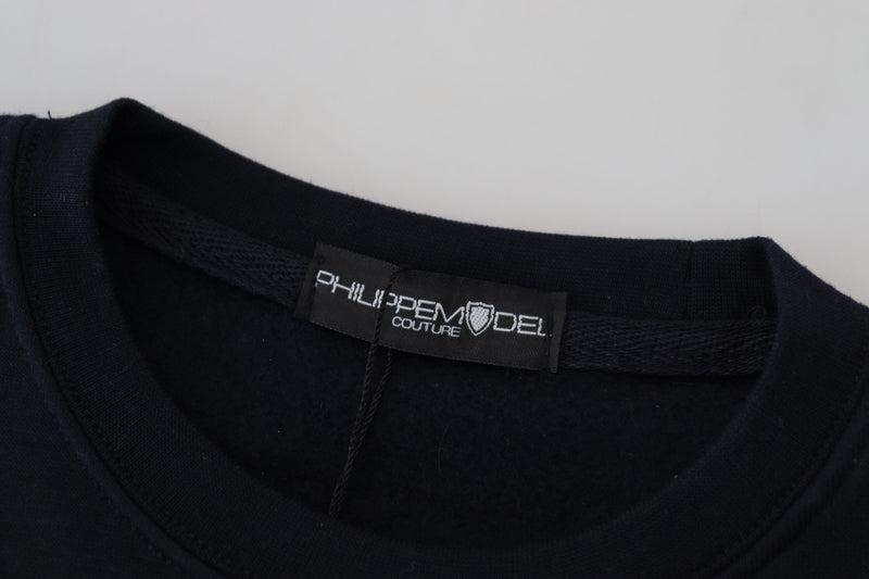 Philippe Model Pull Over Noir Imprimé à Manches Longues