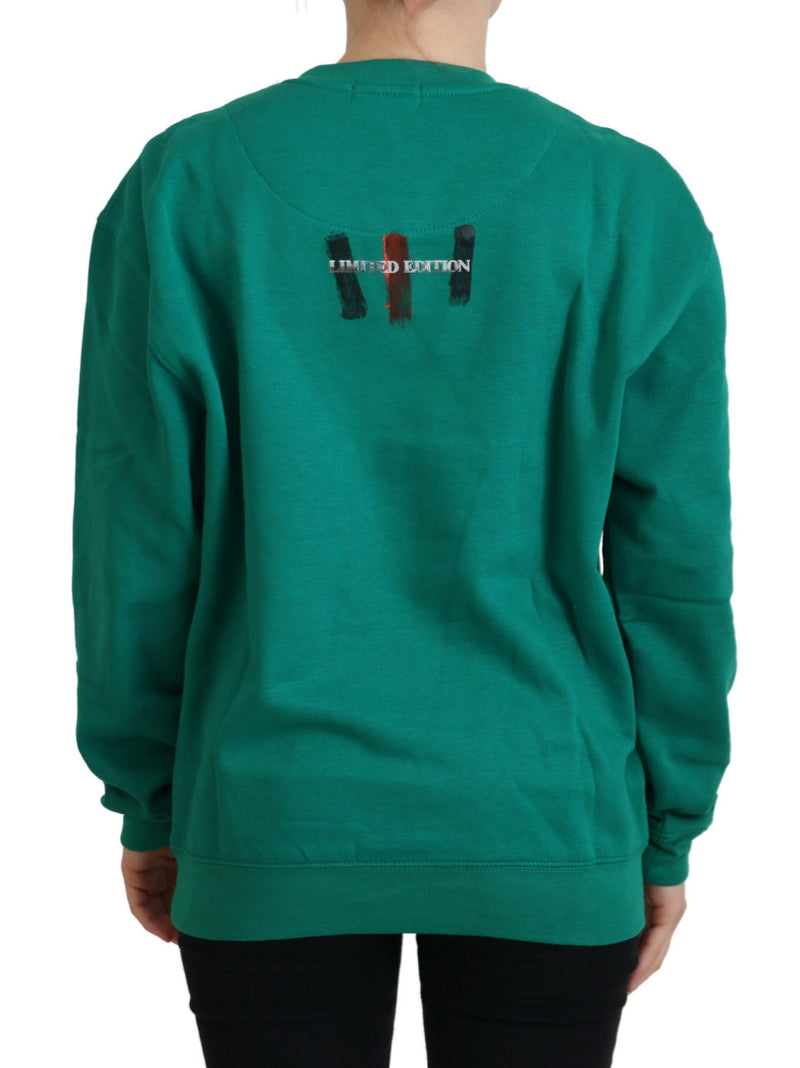 Philippe Model Pull Over Vert Imprimé à Manches Longues