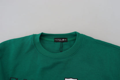 Philippe Model groene, bedrukte trui met lange mouwen