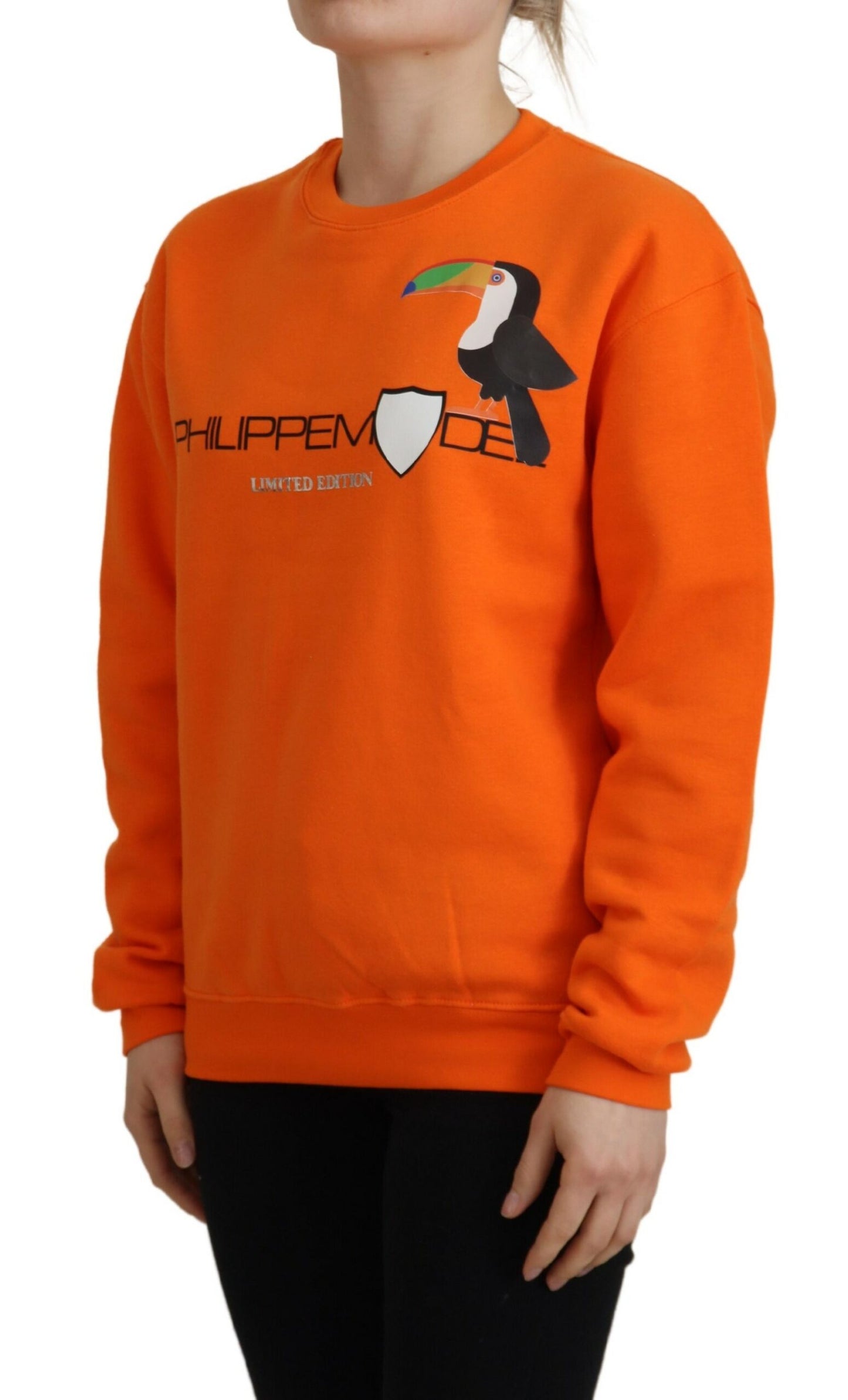 Pull en jersey à manches longues à imprimé orange de Philippe Model