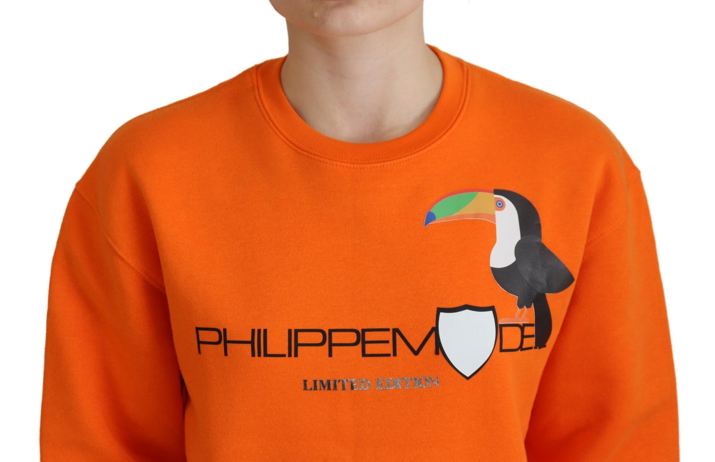 Pull en jersey à manches longues à imprimé orange de Philippe Model