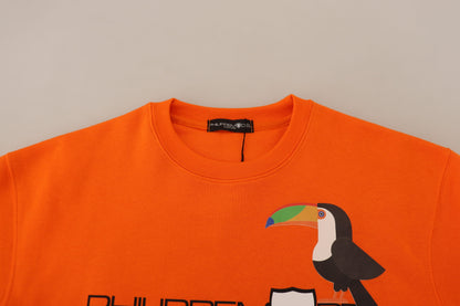 Pull en jersey à manches longues à imprimé orange de Philippe Model