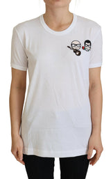 T-shirt en coton blanc #dgfamily de Dolce & Gabbana