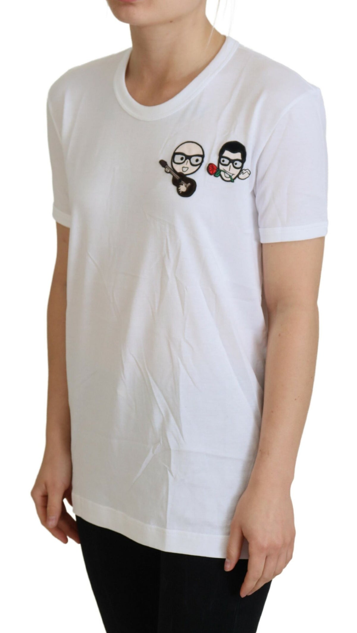 T-shirt en coton blanc #dgfamily de Dolce & Gabbana