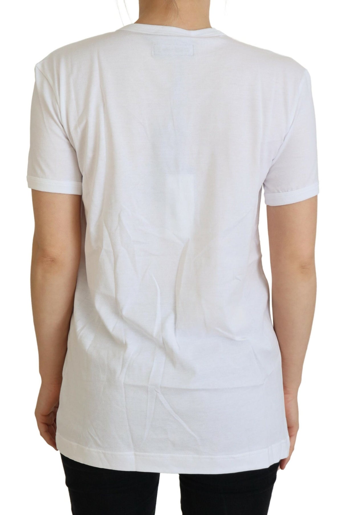 T-shirt en coton blanc #dgfamily de Dolce & Gabbana