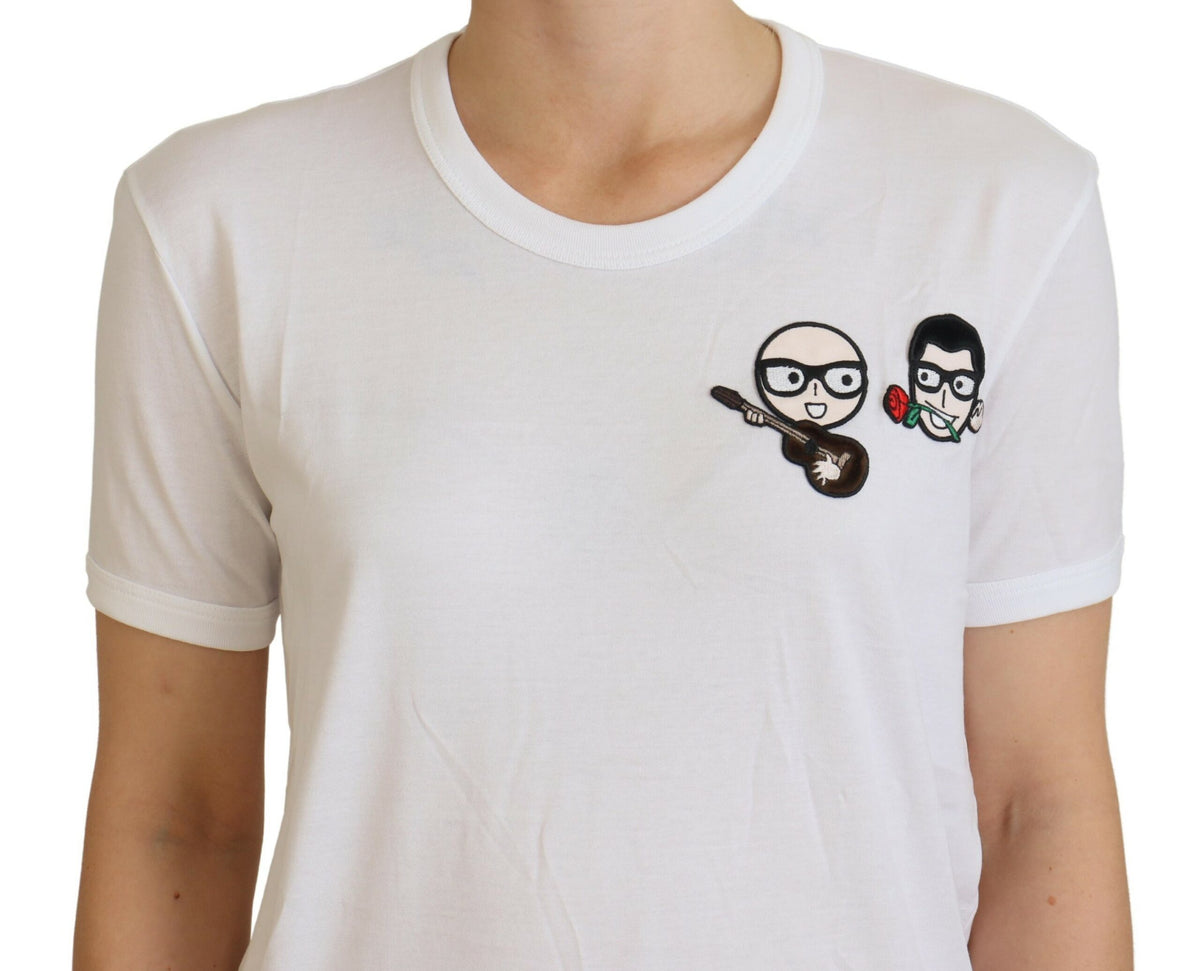 T-shirt en coton blanc #dgfamily de Dolce & Gabbana
