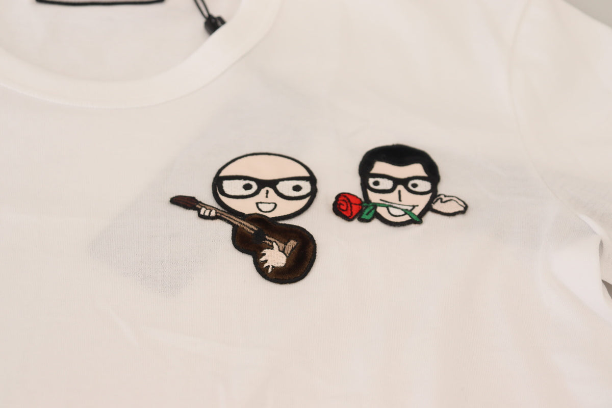 T-shirt en coton blanc #dgfamily de Dolce & Gabbana