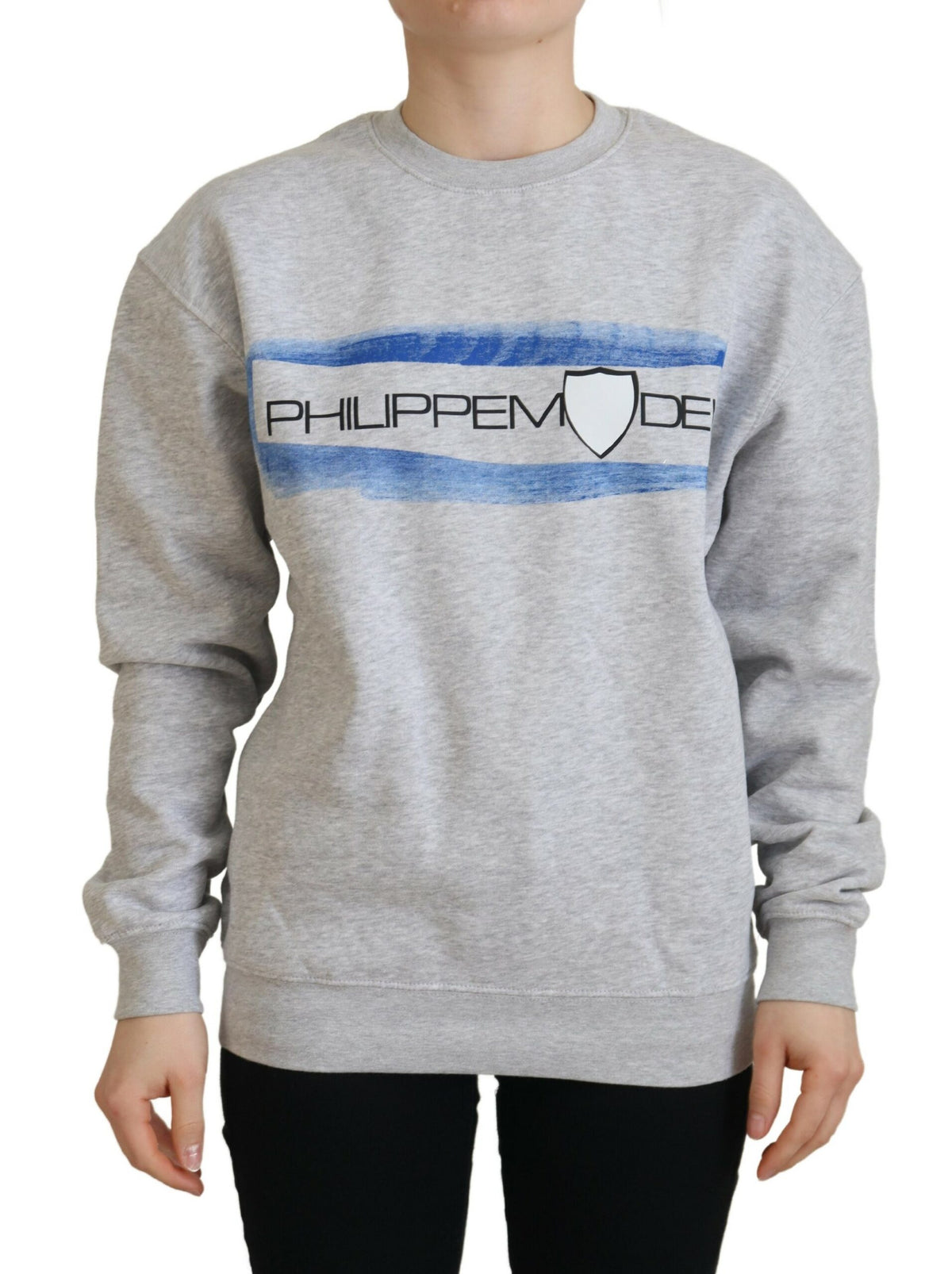 Philippe Model Pull-over à Manches Longues Imprimé Gris