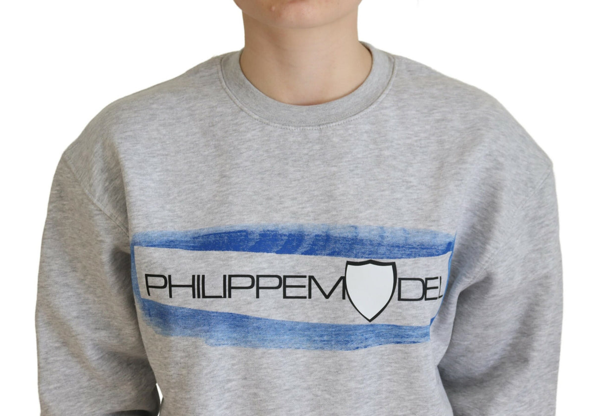 Philippe Model Pull-over à Manches Longues Imprimé Gris