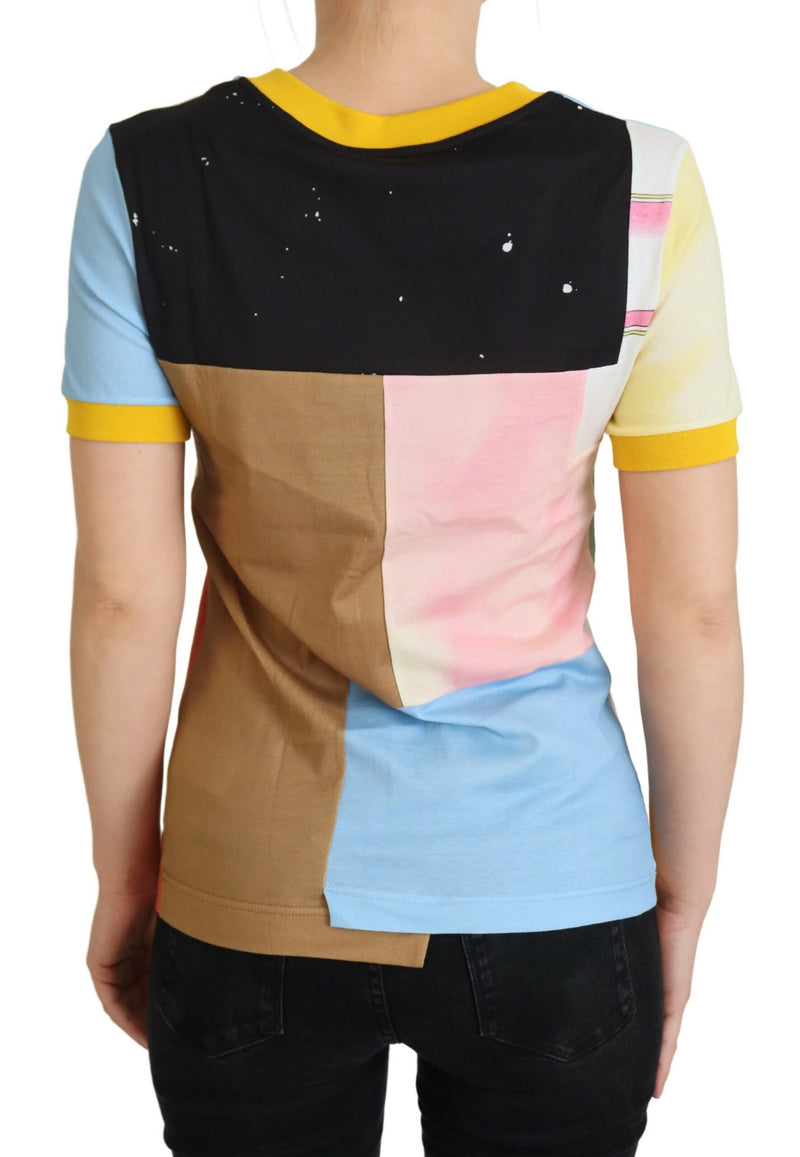 Dolce & Gabbana Multicolor Cotton DG Love Patchwork T-Shirt