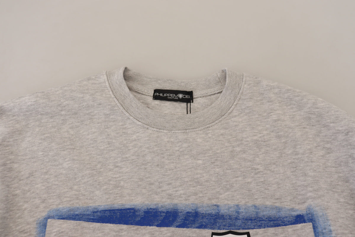 Philippe Model Pull-over à Manches Longues Imprimé Gris